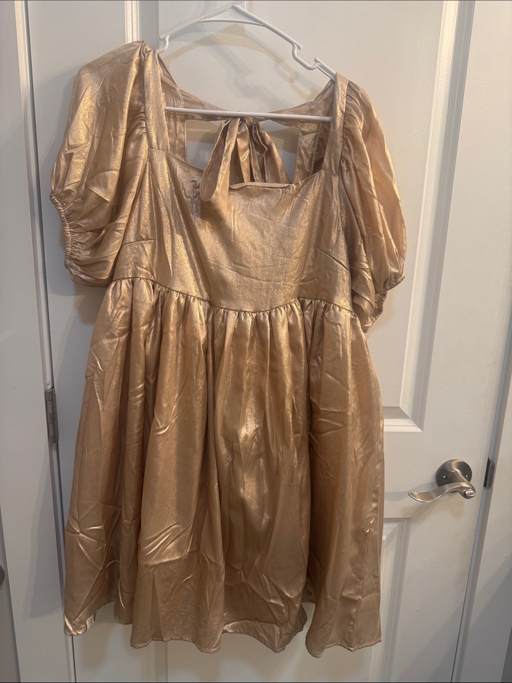 Simply Southern Metallic Gold Midi Dress